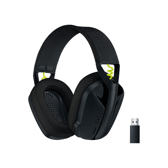 Logitech G435 Lightspeed & Bluetooth Wireless Gaming Headset - Ultra Lightweight 165G Over-Ear Headphones, Built-In Mics, 18H Battery, Compatible With Dolby Atmos, Pc, Ps4, Ps5, Mobile - Black