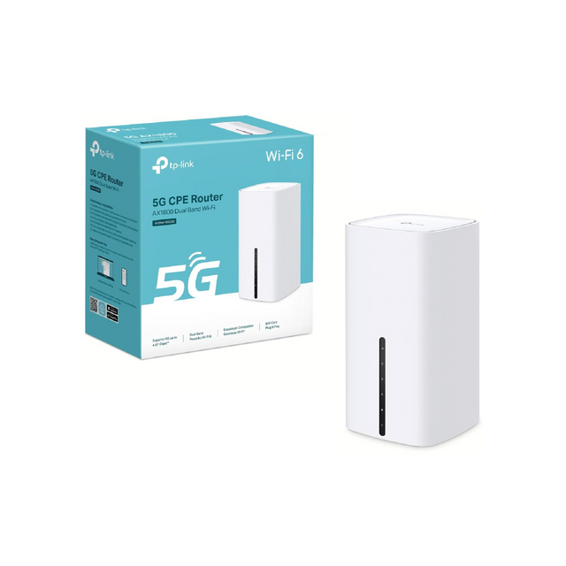 TP-Link Archer NX200 5G Wi-Fi 6 AX1800Mbps Router with SIM, Dual Band, Plug & Play, Gigabit WAN/LAN Port, 4K-QAM, Beamforming, 8×5G/LTE, 2×Wi-Fi Internal Antennas, EasyMesh, HomeShield