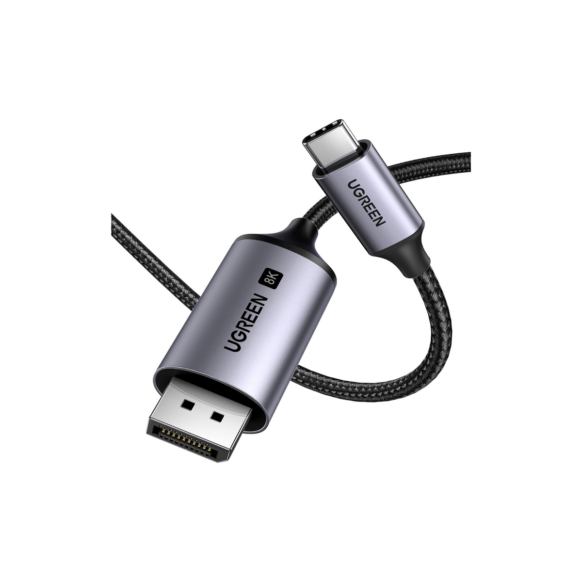 UGREEN 8K USB C to DisplayPort Cable 1M, Type C Thunderbolt 3/4 to DP Cable 8K@60HZ,4K@240HZ/144HZ/120HZ, Compatible for iPhone 16 Series, Macbook Pro/Air, Galaxy S23/23+,iPad Pro/Air/Mini, Dell XPS