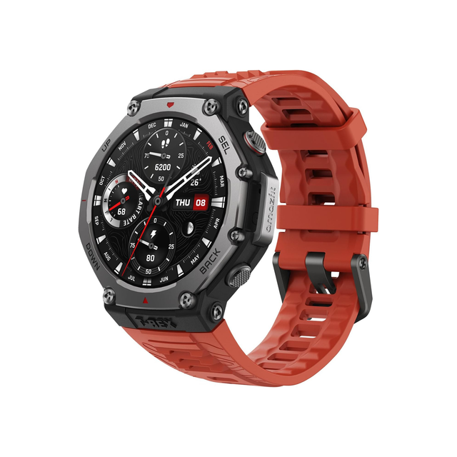 Amazfit T-Rex 3 Rugged/Military Smart Watch 48mm, 27 Day Battery, GPS (with Privacy), Offline Maps, 328 Feet Water-Resistant, 170 Fitness/Sport Modes, AI, Voice Control, for Android or iPhone