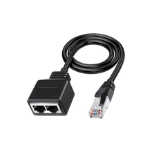 Ethernet Splitter, 1 Male to 2 Female Network Adapter RJ45 LAN Ethernet Socket Connector Adapter, Ethernet Cable & LAN Internet Splitter, for Super Cat5/Cat5e/Cat6/Cat7 LAN Ethernet Splitter