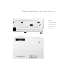 ViewSonic LS550WH, 3,000 LED Lumens WXGA LED Business/Education Short Throw Projector with 30,000 hours lifespan, 360 degree projection, Horizontal and Vertical Keystone