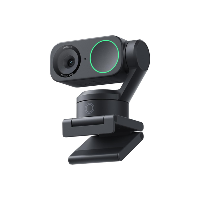 Insta360 Link 2 - PTZ 4K Webcam for PC/Mac, 1/2" Sensor, AI Tracking, HDR, AI Noise-Canceling Mic, Gesture Control for Streaming, Video Calls, Gaming, Works with Zoom, Teams, Twitch & More