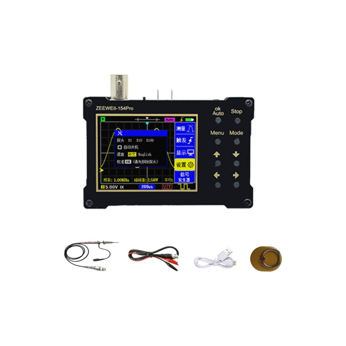 Morelian DSO154Pro 320 * 240 Resolution 2.4-inch TFT Color Screen Digital Oscilloscope 40MSa/s Sampling Rate Support Signal Generator