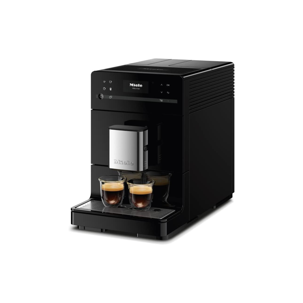 Miele CM 5310 Silence Automatic Bean-to-Cup Coffee Machine with OneTouch for Two, AromaticSystem, Milk Frothing and More, in Obsidian Black