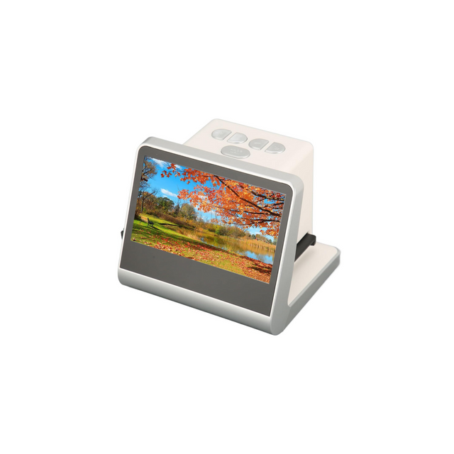 BusoTh Slide and Negative Scanner, Digital Film Scanner with Large 5 Inch Color HD Screen, 14MP 22MP JPEG NTSC PAL USB C Mini HD Port for Converting Slides and Negatives to Digital