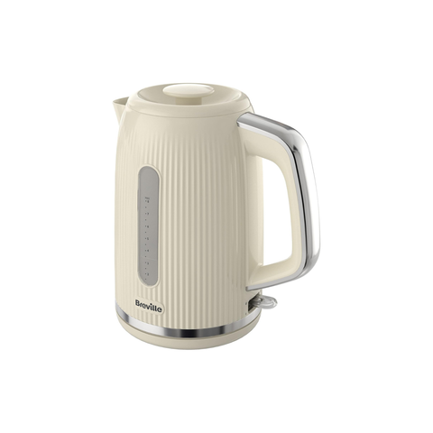 Breville Bold Vanilla Cream Electric Kettle | 1.7L | 3kW Fast Boil | Cream & Silver Chrome [VKT223]