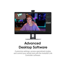 Insta360 Link 2C Standard Bundle Graphite Black - 4K Webcam for PC/Mac, 1/2 Inch Sensor, Auto Framing, HDR, Micro with AI Noise Cancellation, Gesture Control for Streaming, Video Calls, Gaming