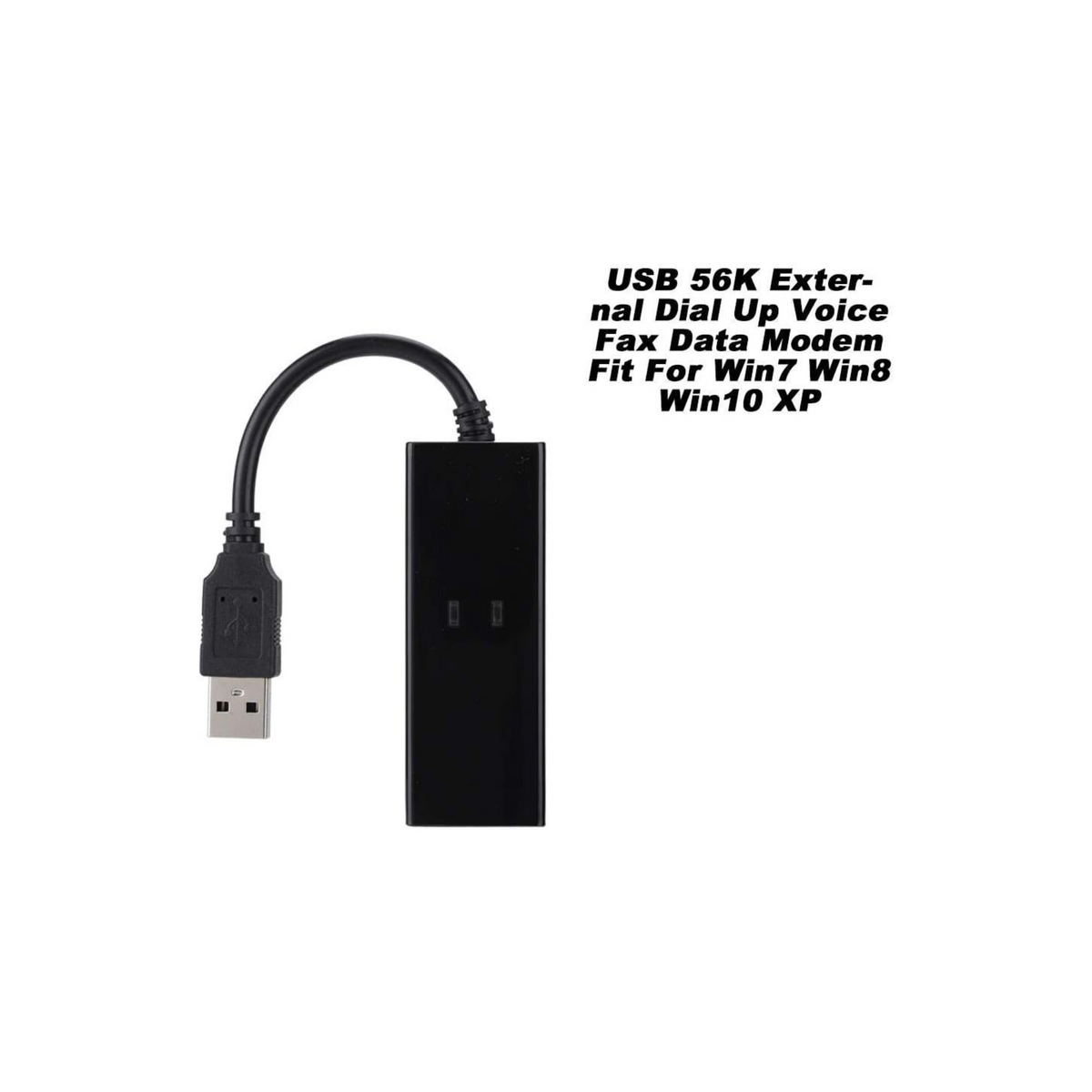 Wendry USB2.0 56K Fax Modem,External Hardware Dial Up V.92 Modem,USB Data Modem,Voice Fax Data Modem/Dongle/Adapter,Computer/Laptop Fax Modem,for Windows 98 SE/ME/2000/XP/Vista/Win 7