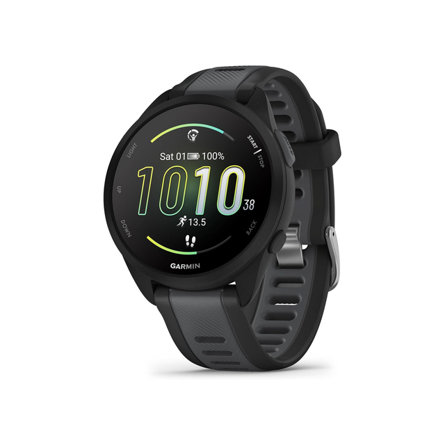 Garmin Forerunner 165, Easy to Use Lightweight GPS Running Smartwatch, AMOLED Touchscreen, Advanced Training, Insights and Features, Safety and Tracking Features, Up to 11 days Battery Life, Black