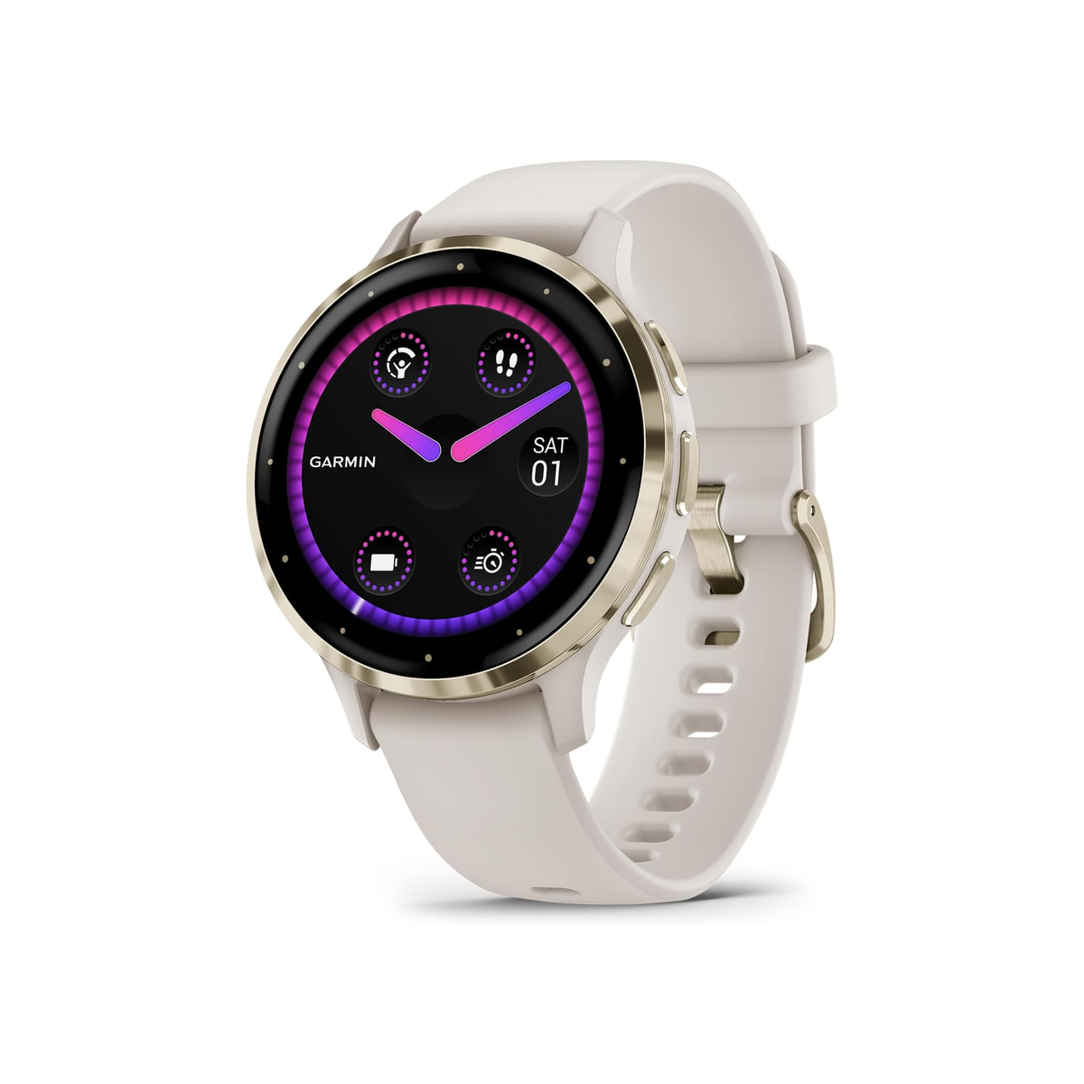 Garmin Amoled Fitness Smartwatch Venu 3S - 41MM Case | Upto 10 Days of Battery Life and Touchscreen Display | Animated Workouts and Garmin Coach