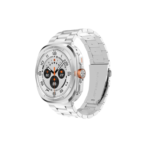 Uponhau Stainless Steel for Galaxy Watch Ultra band 47mm(2024), No Gap Metal Band for Samsung Galaxy Watch 7 Ultra 47mm for Men Women(Silver)