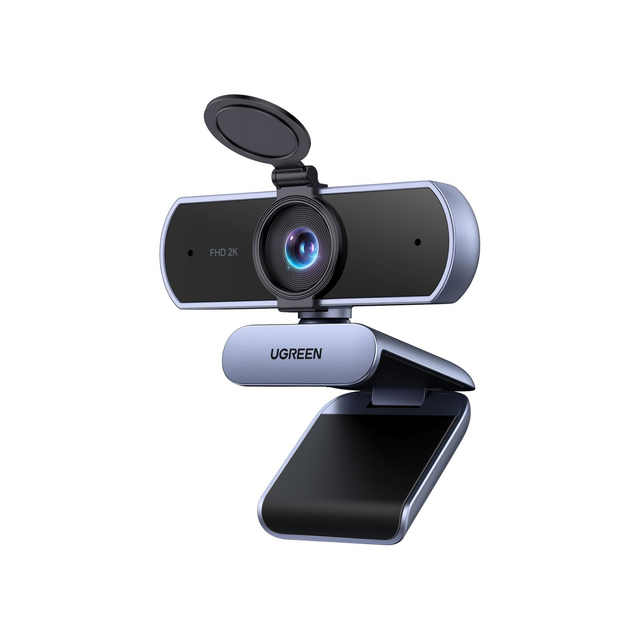 UGREEN 2K HD Webcam with Privacy Cover for PC/Laptop, Dual Mic Stereo Audio USB Web Camera 2K 30fps/1080P 60fps, Low-Light Correction 80° View, for Mac Windows YouTube, Zoom, Skype, Support Tripod