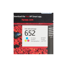 HP, 652 Ink Advantage Cartridge, Tri-Color, F6V24AE