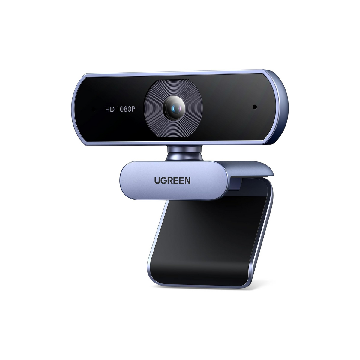UGREEN 1080P Webcam with Microphone USB HD Camera, 1080P/30fps 720P/60fps Stream Camera, with Auto Light Correction, Dual Noise Reduction Mics, for Skype/Facebook/Youtube, Laptop/Desktop, Grey