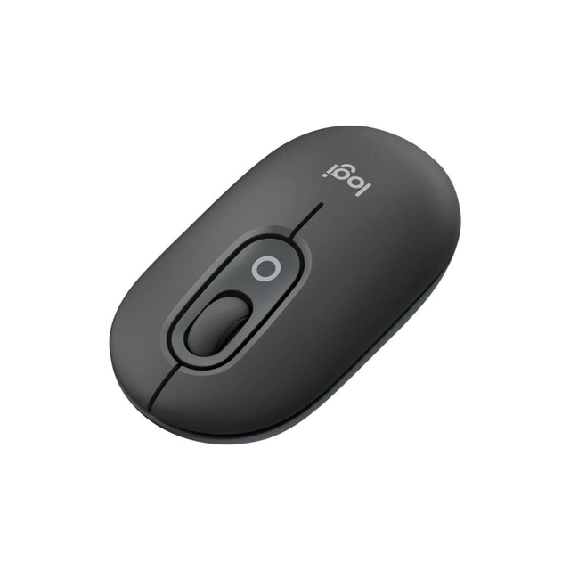 Logitech POP Mouse, Compact and Portable Wireless Bluetooth Mouse With Programmable Buttons and Quiet Clicks, Easy-Switch Between up to 3 Devices, Laptop, Tablet, PC - Graphite