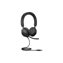 Jabra Evolve2 40 SE Wired Noise-Cancelling Stereo Headset With 3-Microphone Call Technology and USB-A Cable - MS Teams Certified, Works with All Other Platforms - Black