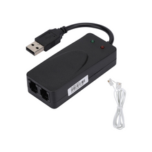 USB 56K Fax Modem, Dual Port USB Modem for Windows (XP/7/8/10),External USB2.0 Fax Modem with Automatic Dialing & Fax Sending/Receiving