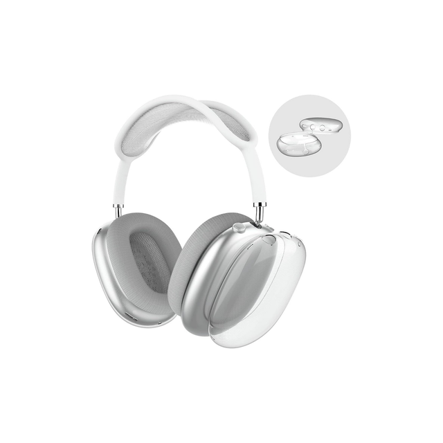 Goodern Compatible for Apple AirPods Max Case Cover Silicone Transparent Protective Sleeve Waterproof Headphones Case Cover Airpods Max Accessories Clear Soft Skin for AirPod Max Durable Shell-Clear