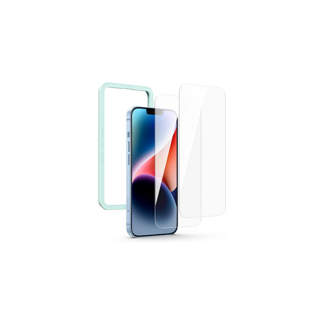 UGREEN 2 Pack iPhone 16e 2025 iPhone 14/13/13 Pro Screen Protector 6.1 Inch with Alignment Frame Easy to Install Bubble Free HD Clear Scratch Resistant Anti-Fingerprint Tempered Glass Screen Protector