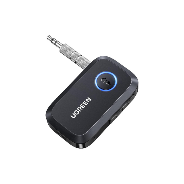 UGREEN Bluetooth Adapter 5.4 for Car, Bluetooth Receiver 3.5mm Jack with Built-in Microphone for Car Stereo/Speaker/Home Stereo/Wired Headphones,15H Battery Life