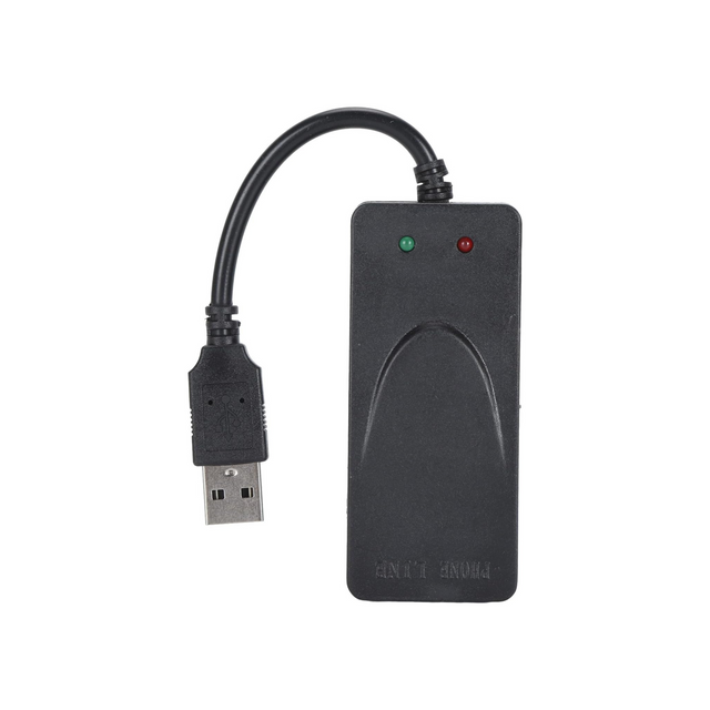 Gearwell USB 56K External Dial Up Fax Data Modem, Dual RJ11 Ports Support Caller ID Computer Laptop Fax Modem for Windows for Linux Gearwell