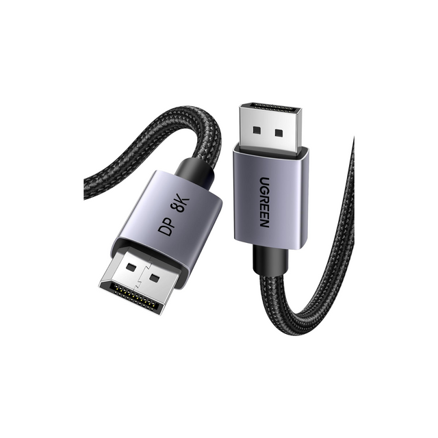 UGREEN 8K DP to DP Cable 1M, DisplayPort 1.4 Cable 60Hz/4K@240Hz/2K@240Hz/165Hz, Male to Male Cord Nylon Braided for Gaming Monitor, Samsung PC, ThinkVision G32qc/Y27qf, DELL S2421HS/S2721DS