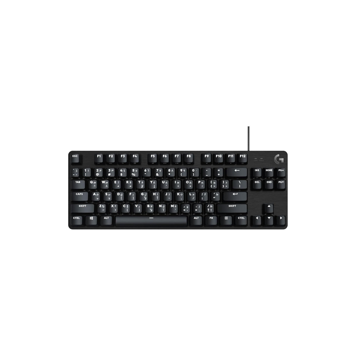 Logitech G413 TKL SE Mechanical Gaming Keyboard - Compact Backlit Keyboard with Tactile Mechanical Switches, Anti-Ghosting, Compatible with Windows, macOS, AR Keyboard - Black Aluminium