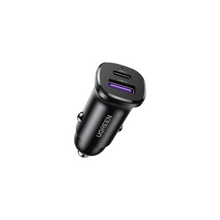 UGREEN PD 24W Car Charger Fast Charging Dual USB Phone Plug Adapter Car Charger Type C Compatible with iPhone 16 Pro Max/16 Pro/15/14/13x/12/11, iPad, Samsung S25/S24, Huawei Mate60,etc