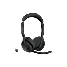 Jabra Evolve2 55 Stereo Wireless Headset Air Comfort Technology, Noise-cancelling Mics, and Active Noise Cancellation - MS Teams Certified, Works with All Other Platforms - Black