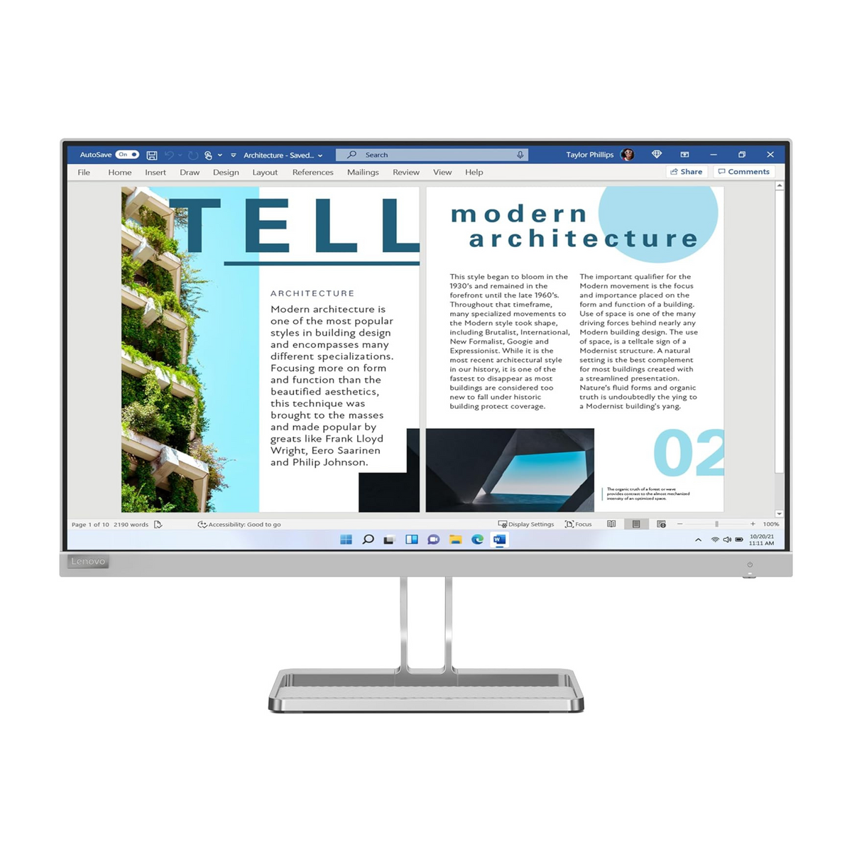 Lenovo  L27i-40 inch (68.6cm) FHD IPS Ultraslim Monitor| 100Hz, 4ms, HDMI, VGA, Tilt Swivel Pivot Height Adjust Stand: for Home & Office use,