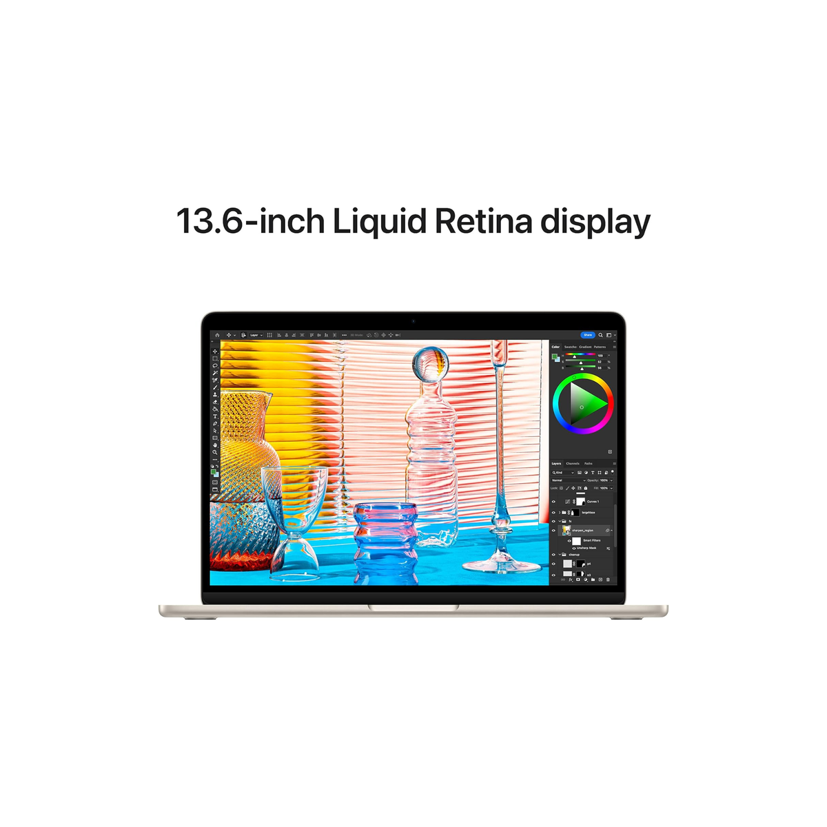 Apple MacBook Air laptop 2022 with M2 chip: 13.6-inch Liquid Retina display, 16GB RAM, 256GB SSD storage, backlit keyboard, 1080p FaceTime HD camera. Works with iPhone and iPad; Starlight