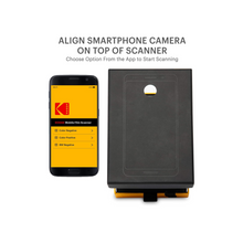 KODAK Mobile Film Scanner - Fun Novelty Scanner Lets You Scan and Play with Old 35mm Films & Slides Using Your Smartphone Camera - Cardboard Platform & Eco-Friendly Toy LED Backlight