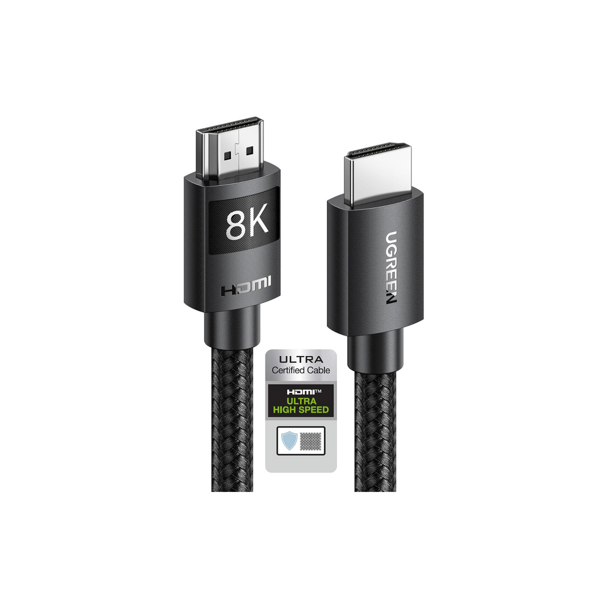 UGREEN HDMI Cable 2M 8K HDMI 2.1 Ultra HD High-Speed 48Gbps 8K@60Hz Braided Cord eARC Dynamic HDR Dolby Vision Compatible with MacBook Pro PS5 Switch TV Xbox Roku UHD TV Blu-ray Projector