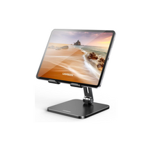 UGREEN Metal iPad Stand Ultra Stable Foldable Tablet Stand Holder for Desk Adjustable Mobile Phone Holder Compatible with iPad Pro/Air/Mini, Galaxy Tab, iPhone 16 Pro Max S25 Ultra Black