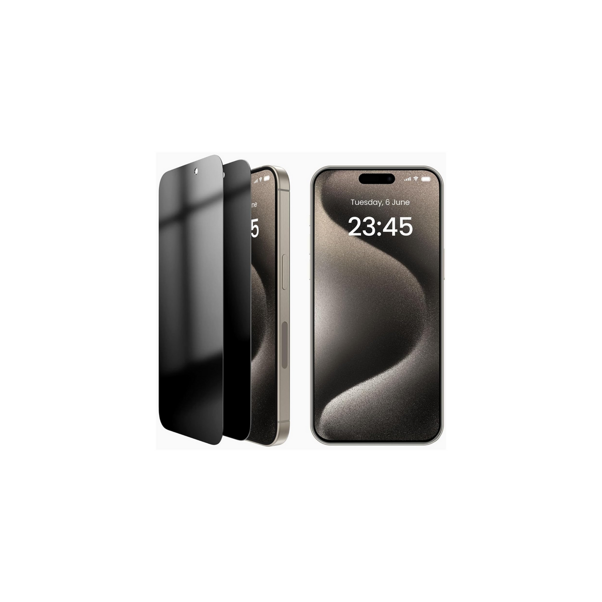 UGREEN iPhone 15 Pro Max Privacy Screen Protector 28° Anti Spy Ultimate Drop Defense Easy Installation Anti Fingerprint and Scratch Case Friendly iPhone 15 Pro Max Tempered Glass Protector 2 Pack