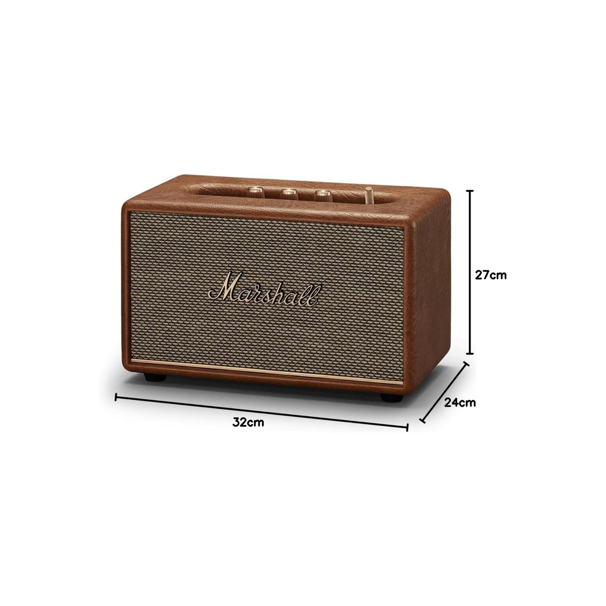 Marshall Acton III 60W Premium Home Wireless Speaker with Bluetooth 5.2 and Multiple Inputs - Enjoy signature Marshall sound | (Brown)