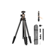 Neewer LT35 LiteTrip 61″ Carbon Fiber Travel Tripod with Panoramic Ball Head Lightweight 1.13 kg, 22 lb Load Capacity, Arca QR & Phone Grip