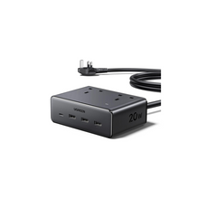 UGREEN 20W Nexode Power Strip UK, AC Outlets, 4 USB Slots 2990W Max Multiple Plug, with 1.5m Extension Cord, Charging Station for Multiple Devices, Fast Charging for Home, Office, Travel