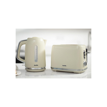 Breville Bold Vanilla Cream Electric Kettle | 1.7L | 3kW Fast Boil | Cream & Silver Chrome [VKT223]