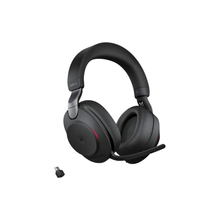 Jabra Evolve2 85 Wireless PC Headset – Noise Cancelling Microsoft Teams Certified Stereo Headphones With Long-Lasting Battery – USB-C Bluetooth Adapter – Black