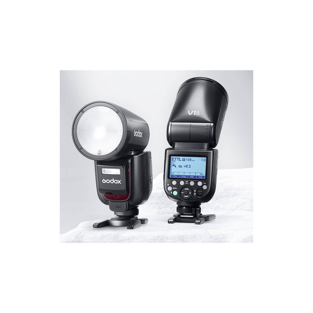 Godox V1 Pro TTL Li-ion Round Head Flash for Canon High-Speed Sync, Magnetic Modifier Mount, Black Godox