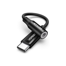 UGREEN USB C to 3.5mm Adapter iPhone 16 Headphones Adapter DAC USB C to Aux 3.5 mm to Type C Jack With Braided Compatible with iPhone 16 Series iPad Pro Galaxy S22 S23 Ultra(Black)