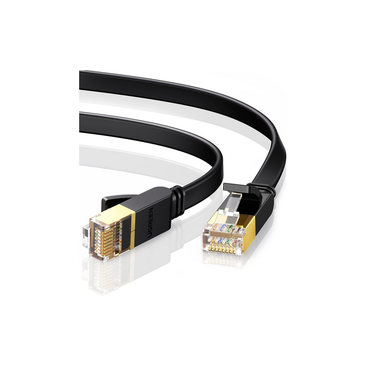 UGREEN Ethernet Cable Cat7 2M Gigabit Network Cord High-Speed Flat 10Gbps Shielded Internet Wire RJ45 Ethernet Cable Patch Compatible for Gaming PS5 PS4 PS3 Xbox Laptop Modem Router Computer