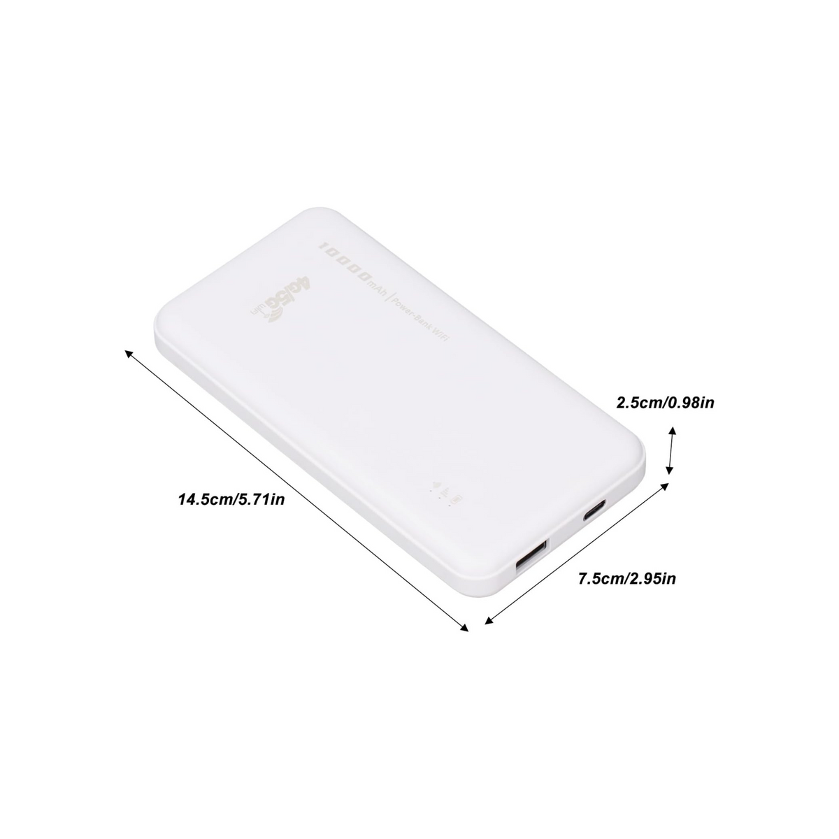 Fast 4G WiFi Hotspot Router with Sim Card Slot, 10,000mAh Battery, LTE CAT4, Wide Band Support, Upgraded Battery Life, Easy to Use, for Travel, Home, Work