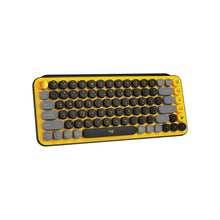 Logitech POP Keys Mechanical Wireless Keyboard with Customizable Emoji Keys, Durable Compact Design, Bluetooth or USB Connectivity, Multi Device, OS Compatible, Yellow, ARA Keyboard