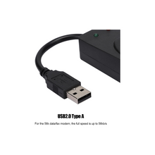 KOSDFOGE Normal Dial Up Modem,Fax Modem Dual Port USB2.0 56K External Modem Driver for Win 7/Win 8/Win 10/Win XP, Support Dial the Internet,Automatically Send,Receive Faxes