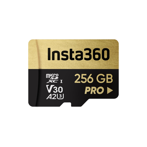 Insta360 256GB UHS-III V30 A2 MicroSD Memory Card for One X/One X2 / X3 / X4, One R/One RS, Ace Pro and Sphere Action Cameras