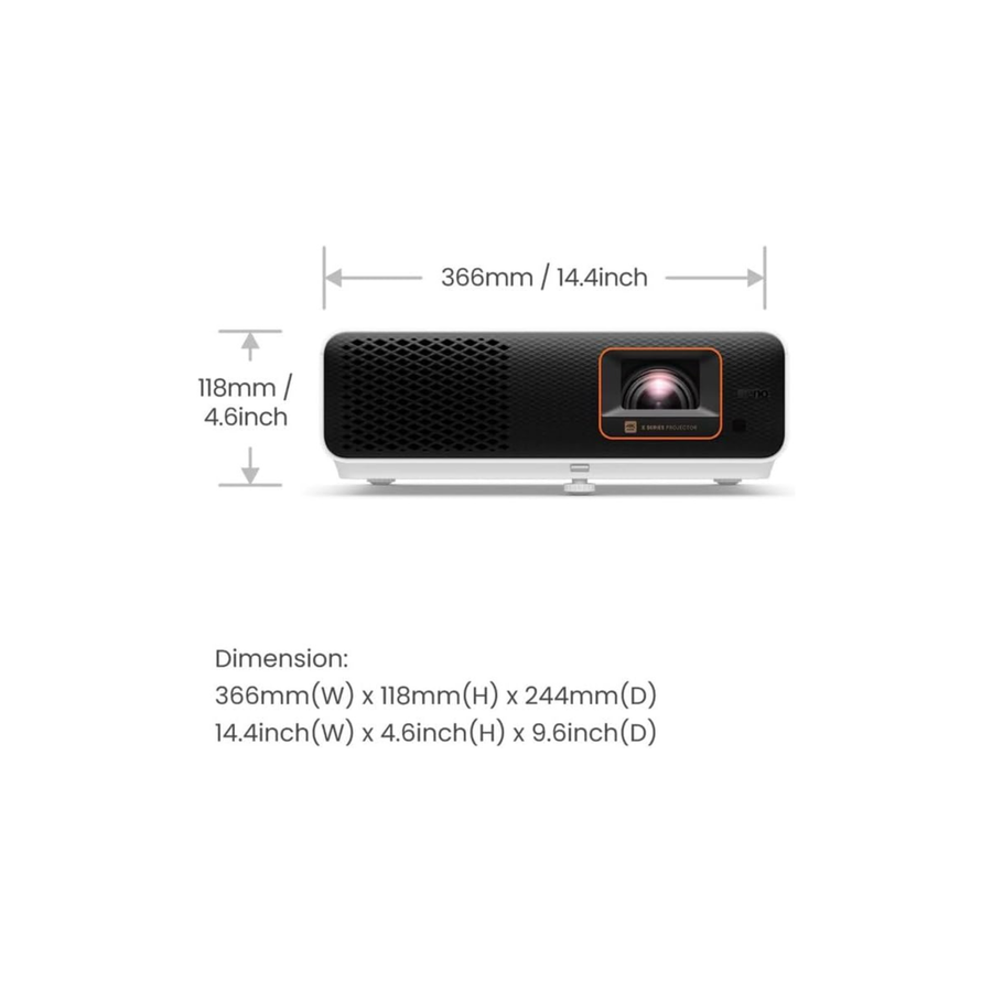 BenQ X500i True 4K UHD HDR 4LED 2200 Lumens Short Throw Console Gaming Projector 4ms Response Time Auto Game Mode Xbox