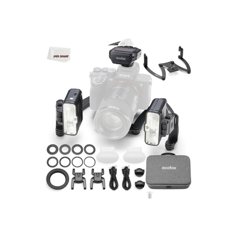 GODOX MF12-DK1 Dental Flash Kit for Sony 2-Light TTL Macro System with X2T-S Trigger and Accessories